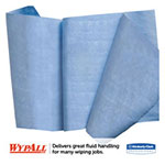 WypAll® X90 Cloths, Jumbo Roll, 11 1/10 x 13 2/5, Denim Blue, 450/Roll, 1 Roll/Carton view 1