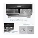 Kimberly-Clark ICON Coreless Standard Roll Toilet Paper Dispenser, 8.43 x 13 x 7.25, Black Mosaic view 1