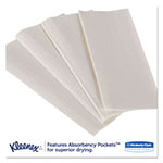 Kleenex Premiere Folded Towels, 9 2/5 x 12 2/5, White, 120/Pack, 25 Packs/Carton view 4
