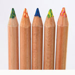 Koh-I-Noor Tri-Tone Color Pencils, 3.8 mm, Assorted Tri-Tone Lead Colors, Tan Barrel, Dozen view 2