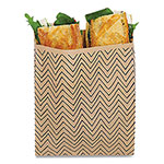 lunchskins XL Sandwich Bag with Resealable Stickers, 7.1 x 2 x 9.1, Kraft with Black Chevron Pattern, 50/Box view 5