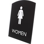 Lorell Restroom Sign, 1 Each, Women Print/Message, 6.8
