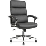 Lorell Hi-Back Chair, Leather/Black orginal image