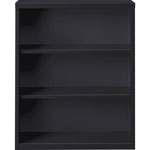 Lorell 3-Shelf Bookcase, Black view 2