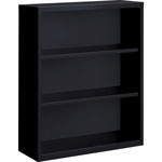 Lorell 3-Shelf Bookcase, Black view 5
