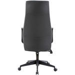Lorell High-Back Bonded Leather Chair - Bonded Leather Seat - Bonded Leather Back - High Back - Black - Armrest - 1 Each view 5