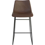 Lorell Mid-century Modern Sled Guest Stool, Tan Bonded Leather Seat, Sled Base, Tan, Bonded Leather, 18.75
