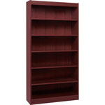 Lorell 6 Shelf Veneer Panel Bookcase, 36"Wx12"Dx84"H, Mahogany orginal image