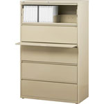 Lorell 5 Drawer Metal Lateral File Cabinet, 38