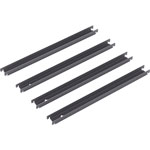Lorell Front To Back Rail Kit, f/Lateral Files, 4/BX, Black view 1