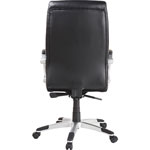 Lorell Executive Bonded Leather High-back Chair with Flex Arms, Black view 5