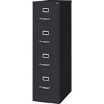 Lorell 4-Drawer Vertical File, with Lock, 15"x25"x52", Black view 2