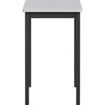 Lorell Utility Table - Gray Rectangle, Laminated Top - Powder Coated Black Base x 59.88