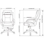 Lorell Westlake Series High Back Executive Chair, 26-1/2" x 28 1/2" x 47-1/2", Saddle Leather view 1