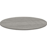 Lorell Weathered Charcoal Round Conference Table, Weathered Charcoal Laminate Round Top, 1