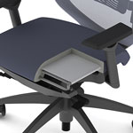 Lorell Mid-back Chair, Mesh Seat & Back, 26-1/2