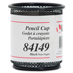 Lorell Mesh Pencil Cup Holder, Black view 3