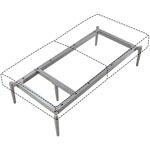 Lorell Contemporary Collection Adjustable Metal Base, 47.9