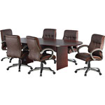 Lorell Oval Conference Table, 72" x 36" x 29-1/2", Mahogany view 1