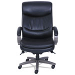 La-Z-Boy Woodbury Big and Tall Executive Chair, Supports up to 400 lbs., Black Seat/Black Back, Weathered Gray Base view 1