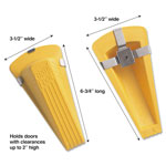Master Caster Giant Foot Magnetic Doorstop, No-Slip Rubber Wedge, 3.5w x 6.75d x 2h, Yellow orginal image