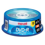 Maxell DVD-R Discs, 4.7GB, 16x, Spindle, Gold, 15/Pack view 1