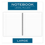 Cambridge Wirebound Business Notebook, Wide/Legal Rule, Black Cover, 11 x 8.5, 80 Sheets view 3