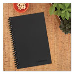 Cambridge Wirebound Business Notebook, Wide/Legal Rule, Black Cover, 8 x 5, 80 Sheets view 2