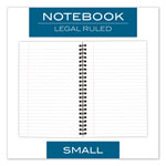 Cambridge Wirebound Business Notebook, Wide/Legal Rule, Black Cover, 8 x 5, 80 Sheets view 4