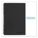 Cambridge Wirebound Business Notebook, Wide/Legal Rule, Black Cover, 8 x 5, 80 Sheets view 5