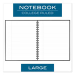 Cambridge Hardbound Notebook w/ Pocket, 1 Subject, Wide/Legal Rule, Black Cover, 11 x 8.5, 96 Sheets view 4