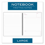 Cambridge Wirebound Guided Business Notebook, Meeting Notes, Dark Gra, 11 x 8.25, 80 Sheets view 2