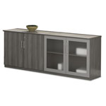 Safco Medina Series Low Wall Cabinet, 72w x 20d x 29 1/2h, Gray Steel, Box1 view 1