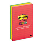 Post-it® Pads in Playful Primary Collection Colors, Note Ruled, 4