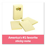 Post-it® Original Pads in Canary Yellow, Note Ruled, 4