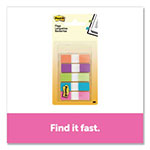 Post-it® Page Flags in Portable Dispenser, Assorted Brights, 5 Dispensers, 20 Flags/Color view 1
