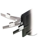 3M Swing Arm Copyholder, Adhesive Monitor Mount, 30 Sheet Capacity, Plastic, Black/Silver Clip view 2