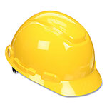 3M SecureFit Hard Hat with Uvicator, Four-Point Ratchet Suspension, Yellow view 4