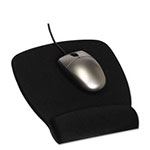 3M Antimicrobial Foam Mouse Pad with Wrist Rest, 8.62 x 6.75, Black view 1