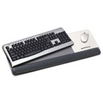 3M Antimicrobial Gel Mouse Pad/Keyboard Wrist Rest Platform, 25.5 x 10.6, Black/Silver view 1