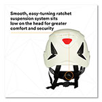 3M SecureFit X5000 Series Safety Helmet, 6-Point Pressure Diffusion Ratchet Suspension, White view 1