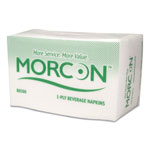 Morcon Paper Morsoft Beverage Napkins, 9 x 9/4, White, 500/Pack, 8 Packs/Carton view 1