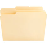 Nature Saver File Folders, 1 Ply, 11Pt., 1/3 Cut Assorted Tab, Letter, Manila view 2