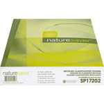 Nature Saver Classification Folders, w/ Fasteners, 1 Dvdr, Letter, 10/Box, Blue view 4