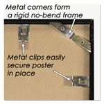 Nudell Plastics Metal Poster Frame, Plastic Face, 18 x 24, Black view 1