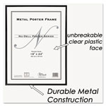 Nudell Plastics Metal Poster Frame, Plastic Face, 18 x 24, Black view 3