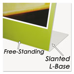 Nudell Plastics Clear Plastic Sign Holder, Stand-Up, Slanted, 8 1/2 x 11 view 2