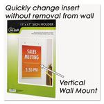 Nudell Plastics Clear Plastic Sign Holder, Wall Mount, 11 x 17 view 2