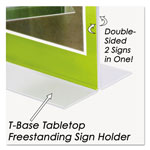 Nudell Plastics Clear Plastic Sign Holder, Stand-Up, 8 1/2 x 11 view 3