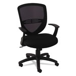OIF Swivel/Tilt Mesh Mid-Back Task Chair, Supports up to 250 lbs., Black Seat/Black Back, Black Base view 1